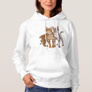 Sudadera Gato bengalí codicia rosette y gatos bengalíes de