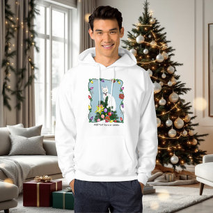 Sudadera Gato blanco divertido del árbol de Navidad
