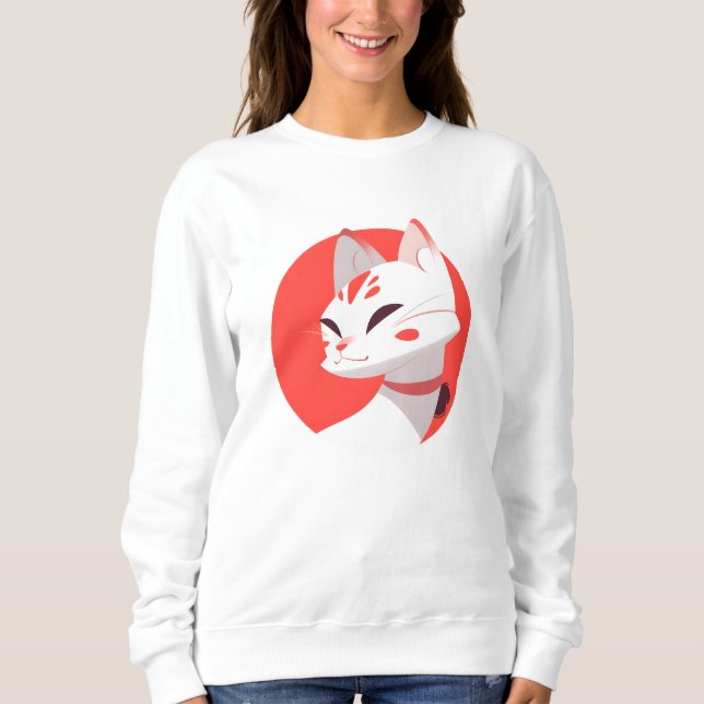 Sudadera Gato blanco lindo (Anverso)
