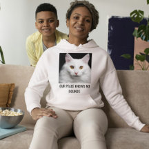 Gato Blanco Personalizado Ceniza Y Texto Negro Fot
