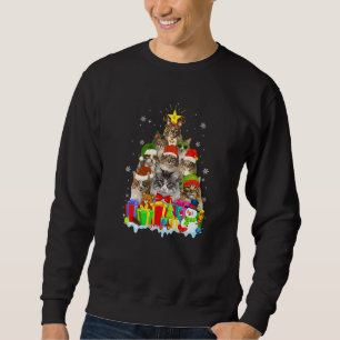 Sudadera Gato Bosque Noruego Árbol Navideño Navidad