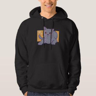 Sudadera Gato británico con apariencia linda y corazones pa