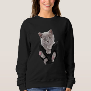 Sudadera Gato Ca Cat T Gris En Pocke Kitten