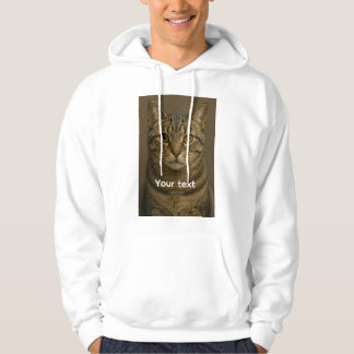Sudadera Gato Cara Hoodie con texto Personalizado - Estilo