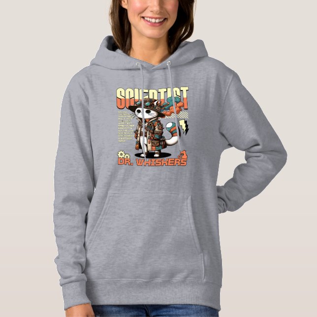 Sudadera Gato científico | Gato gracioso | Casual Hoodie (Anverso)