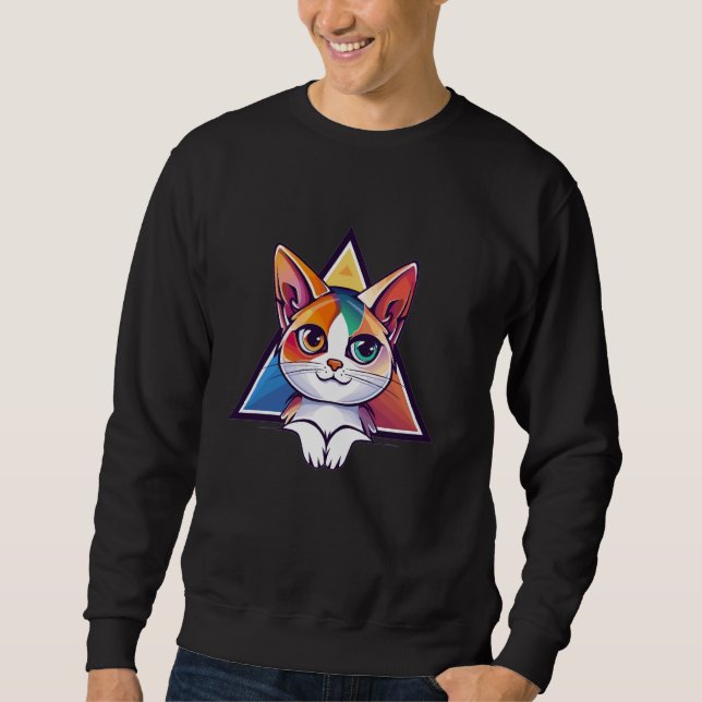 Sudadera Gato colorido (Anverso)