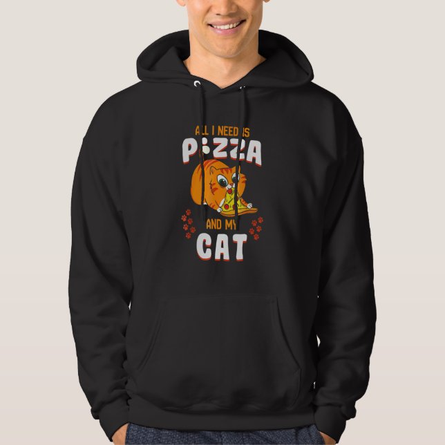 Sudadera Gato comiendo pizza tee Pepperoni Slice Kitten (Anverso)
