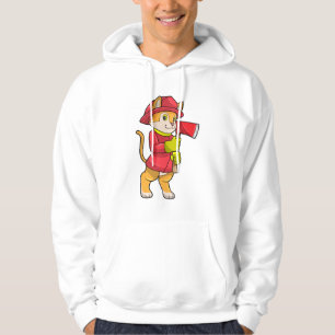 Sudadera Gato como bombero con hacha