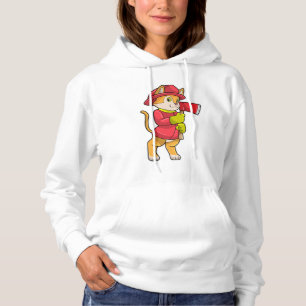 Sudadera Gato como bombero con hacha