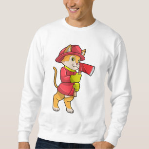Sudadera Gato como bombero con hacha