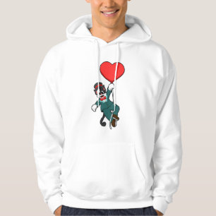 Sudadera Gato como cretino con globo cardíaco