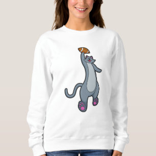 Sudadera Gato como jugador de fútbol con fútbol