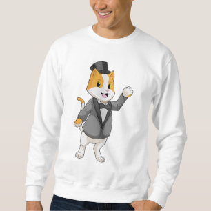 Sudadera Gato como novio con cinta