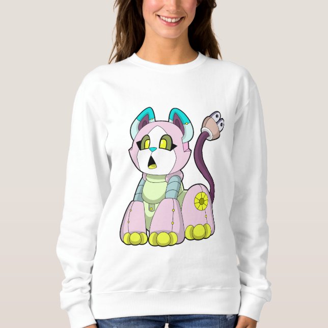 Sudadera Gato como robot (Anverso)