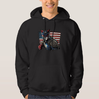 Sudadera Gato con bandera estadounidense patriótica 4 de ju