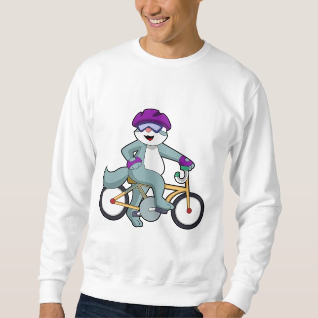 Sudadera Gato con bicicleta (Anverso)