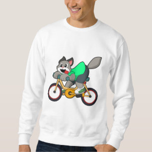 Sudadera Gato con bicicleta