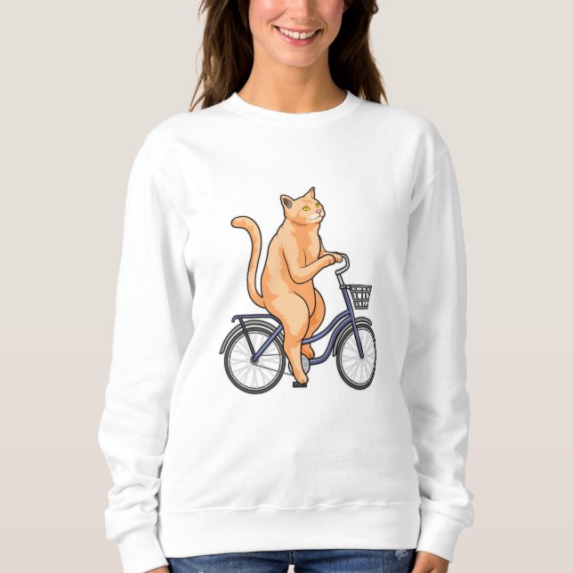 Sudadera Gato con bicicleta (Anverso)