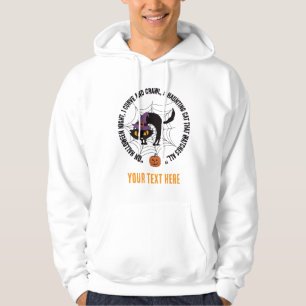 Sudadera gato con cable a en halloween editable