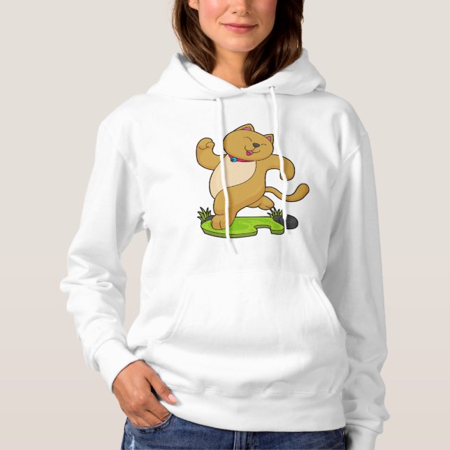 Sudadera Gato con choker en ejecución (Anverso)