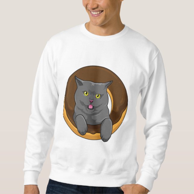 Sudadera Gato con donut (Anverso)