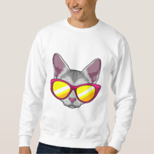 Sudadera Gato con gafas de sol