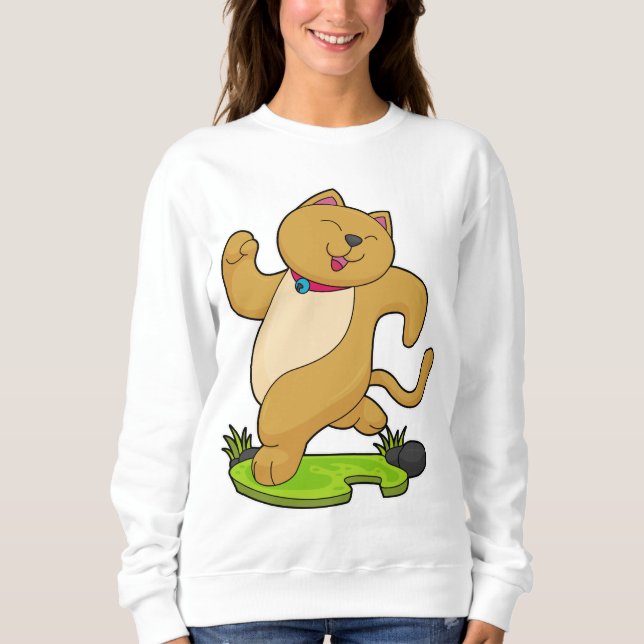 Sudadera Gato con Gargantilla Corriendo (Anverso)