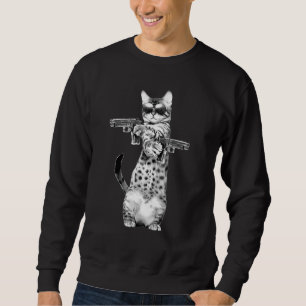 Sudadera Gato con gatos de armas