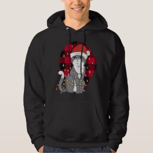Sudadera Gato Con Luces De Árbol De Navidad, Navidad De Búf