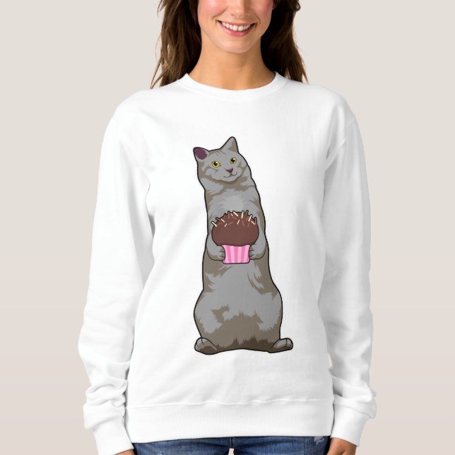 Sudadera Gato con Muffin (Anverso)