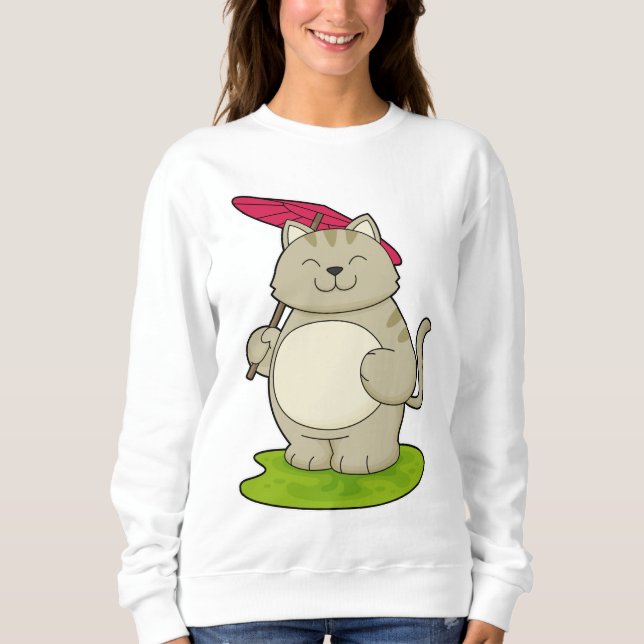Sudadera Gato con paraguas (Anverso)