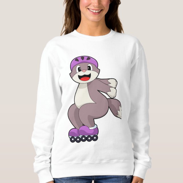 Sudadera Gato con patines de rodillos (Anverso)