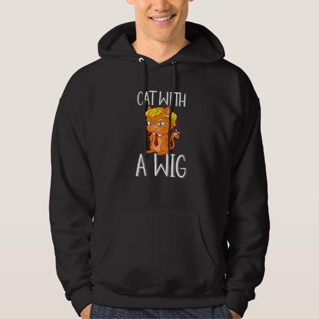 Sudadera Gato Con peluca Cabello Falso (Anverso)