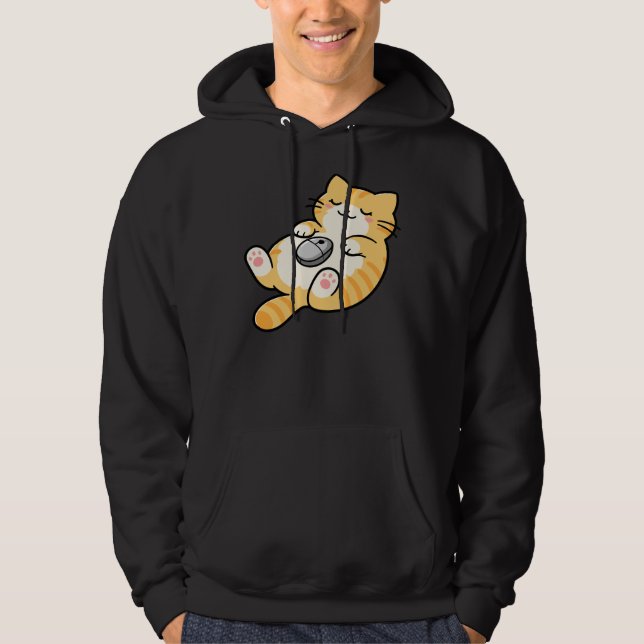 Sudadera Gato con ratón de computadora (Anverso)