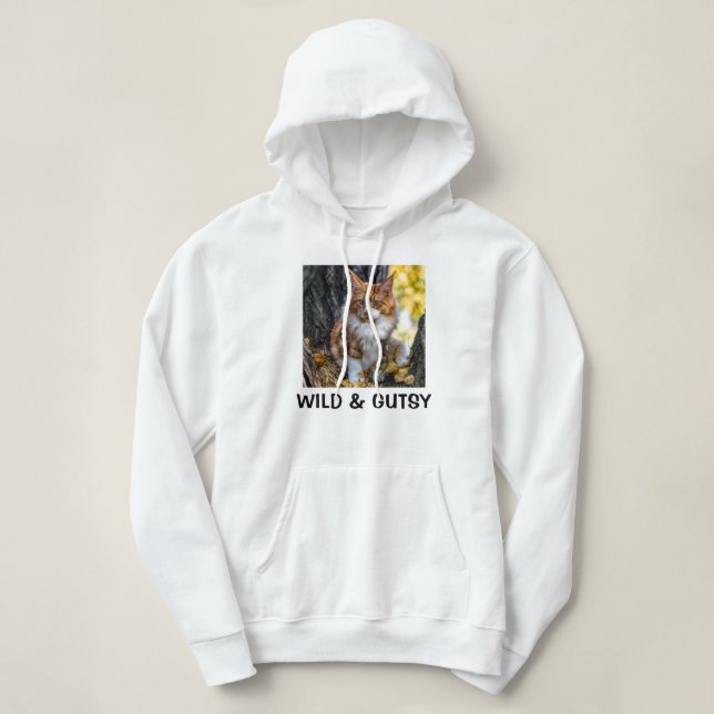 Sudadera Gato Coon Rojo Maine Personalizado Blanco Negro Ma (Diseño del anverso)