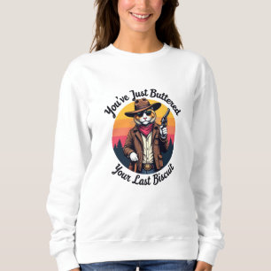 Sudadera Gato Cowboy Funny   Acabas de manchar