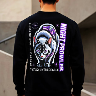 Sudadera Gato Cyberpunk - Regalo de Merodeador Nocturno par