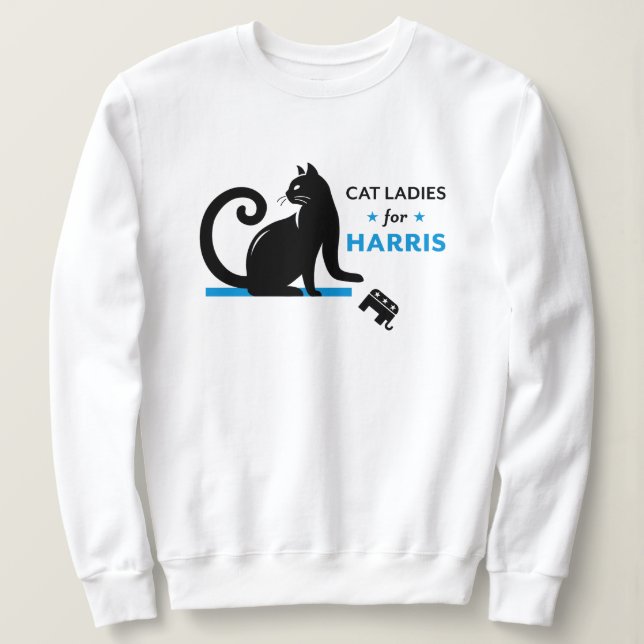 Sudadera Gato Damas de la camiseta de Kamala Harris (Anverso del diseño)