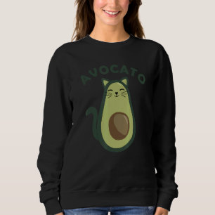 Sudadera Gato de aguacate Gato Kitten Vegan Fur Nariz Cudo