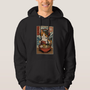 Sudadera Gato de Anime Kawaii Jugador de Ramen Retro Juegos