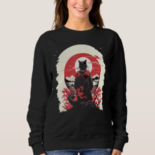 Sudadera Gato de arte japonés Ninja Ukiyo-e estilo Samurai