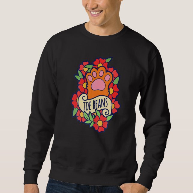 Sudadera Gato De Beans Gato Persona De Gato (Anverso)