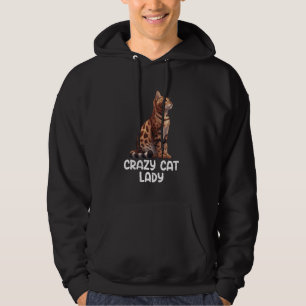 Sudadera Gato de Bengala CRAZY GATO DAMA Funny Bengal Gato
