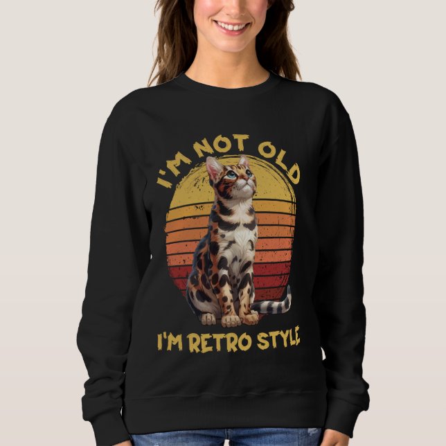Sudadera Gato de Bengala, NO SOY Bengala Vi, de ESTILO RETR (Anverso)