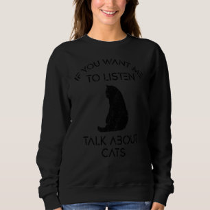 Sudadera Gato de bonito dice hablar de gatos