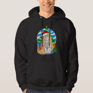 Sudadera Gato de bosque noruego lindo árbol de navidad dic