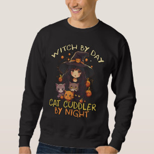 Sudadera Gato De Brujas Por Día Cuddler De Chicas Nocturnos