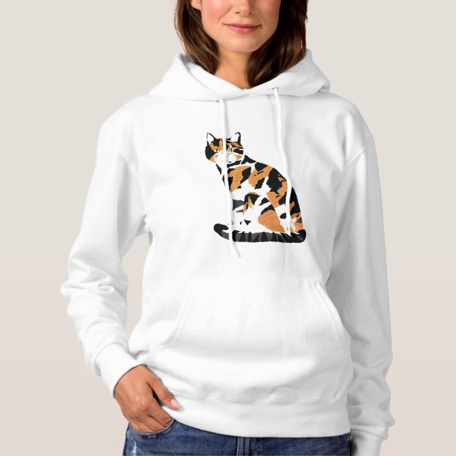 Sudadera Gato de Calico sentado (Anverso)