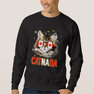 Sudadera Gato de Catnada con bandera de hoja de arce Ani en