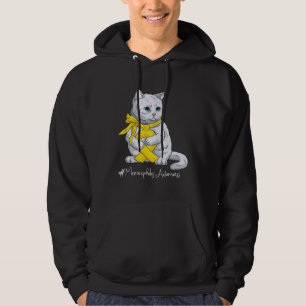 Sudadera Gato de cinta amarilla del Mes de Conciencia sobre